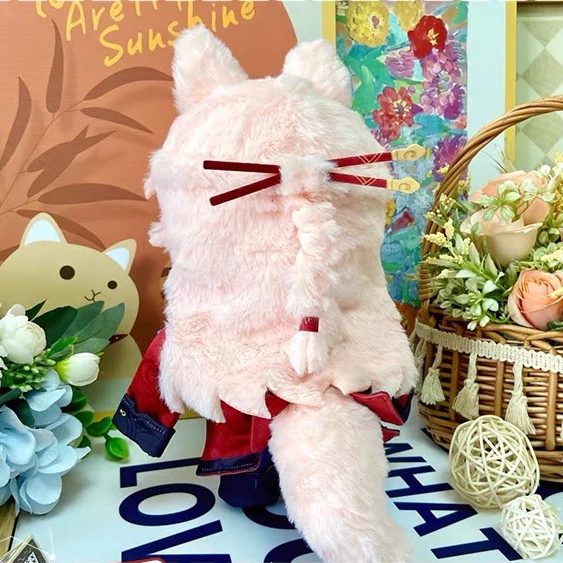 Smile House Fanart Plushtoy With Ears Plushies Pink Hair 20CM Plush Doll - Image 6
