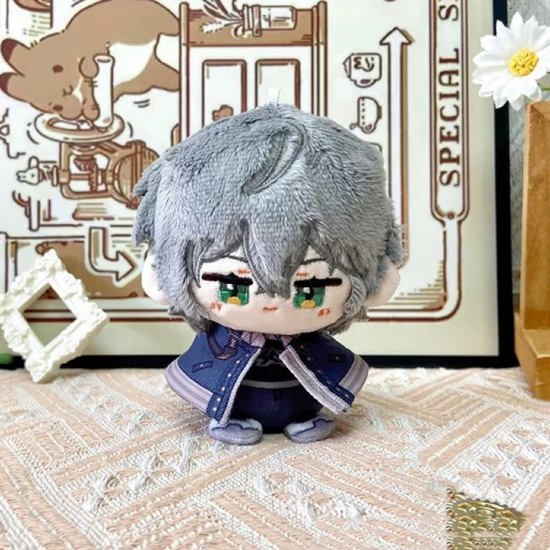 Smile House Fanart Plushtoy Z Plushies Yellow Blue God Grey Hair Cloak 12CM Doll - Image 2