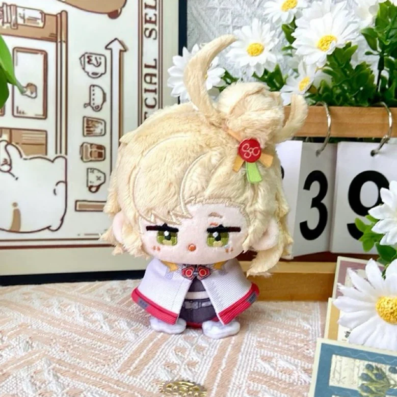 Smile House Fanart Plushtoy Z Plushies Yellow Blue God Grey Hair Cloak 12CM Doll - Image 4