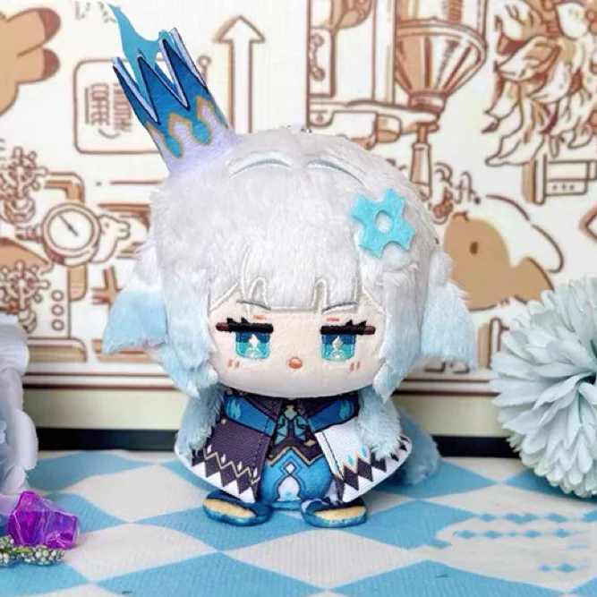 Smile House Fanart Purple Grey Hair Cloak Plush Doll 12CM - Image 3