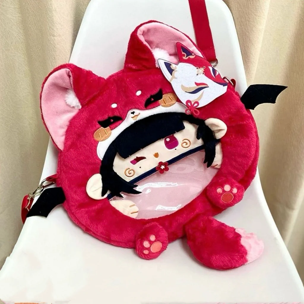Smile House Fanart Red Cute Inspired Backpack Crossbody Bag - Image 3