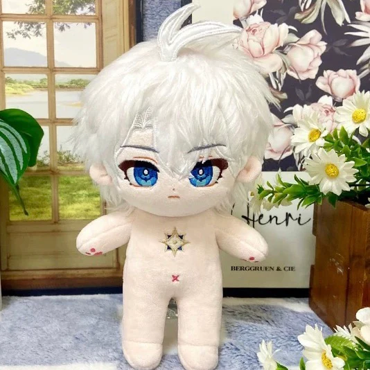 Smile House Fanart White Hair Plushtoy With Clothes Plushies Plush Doll 20CM - Image 2