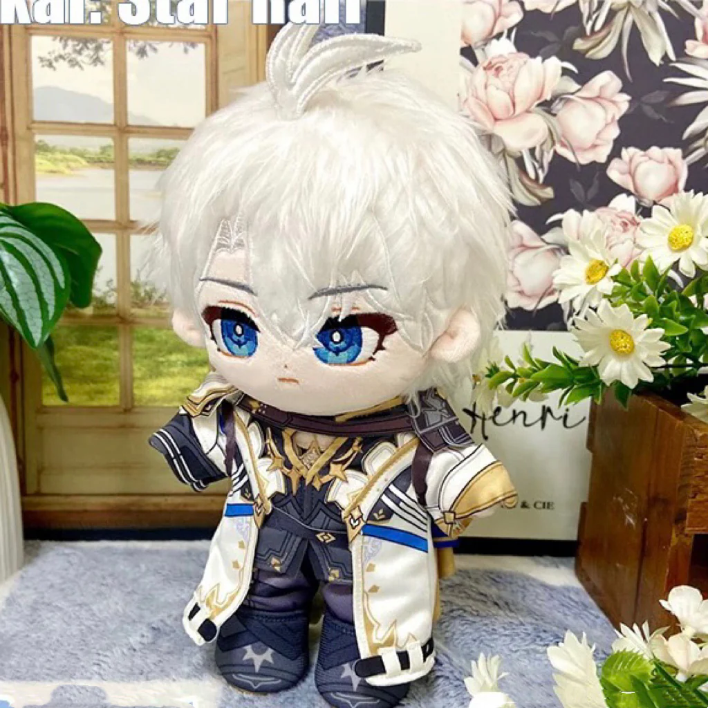 Smile House Fanart White Hair Plushtoy With Clothes Plushies Plush Doll 20CM - Image 3