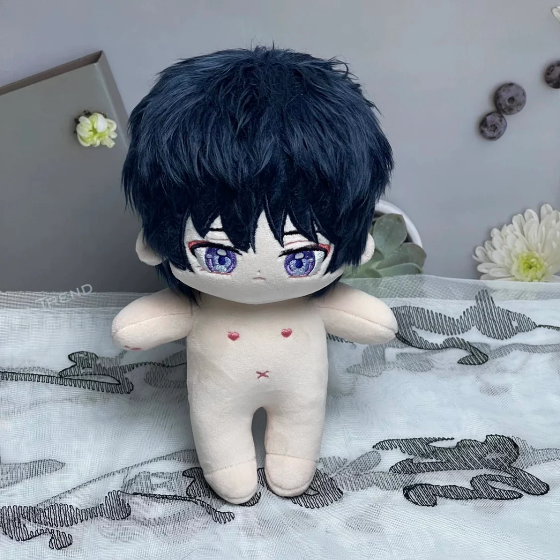 Smile House Fanart With Hat plushie Blue Clothes Plush Doll 20 CM - Image 2