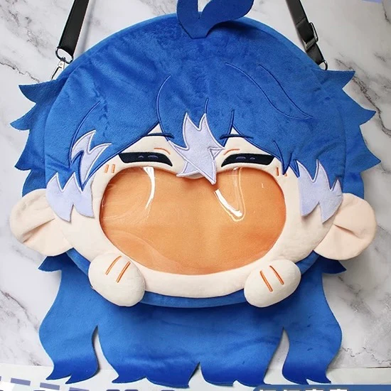 Smile House Fanmade Blue Hair Man Ita Bag Smile Backpack Crossbody Bag - Image 2