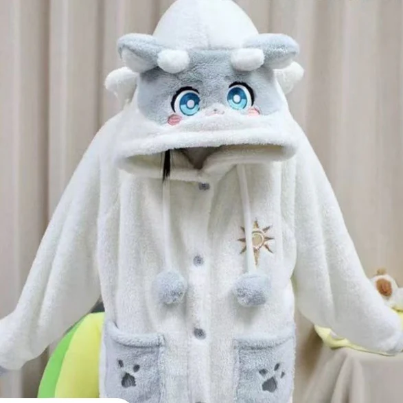 Smile House Fanmade Cute Plush Doll White Plushies Pajamas Sleepwear - Image 2