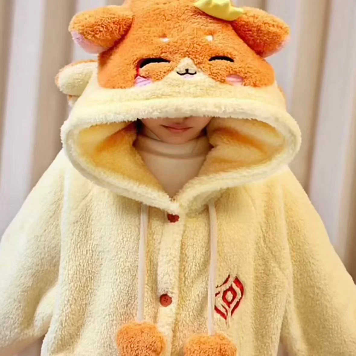 Smile House Fanmade Cute Plush Doll Yellow Plushies Pajamas Sleepwear - Image 2