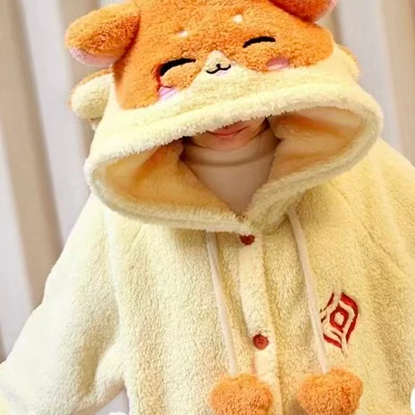 Smile House Fanmade Cute Plush Doll Yellow Plushies Pajamas Sleepwear - Image 5