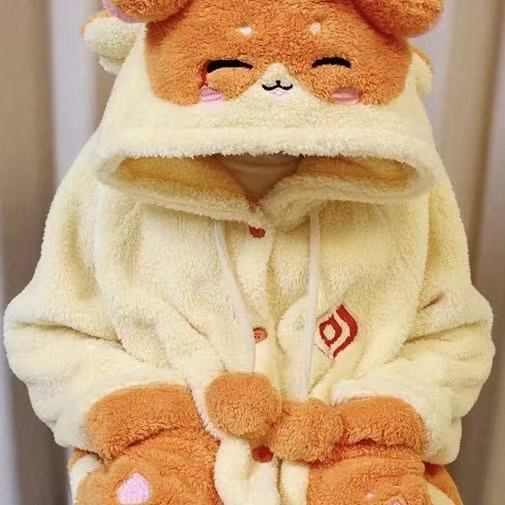 Smile House Fanmade Cute Plush Doll Yellow Plushies Pajamas Sleepwear - Image 6