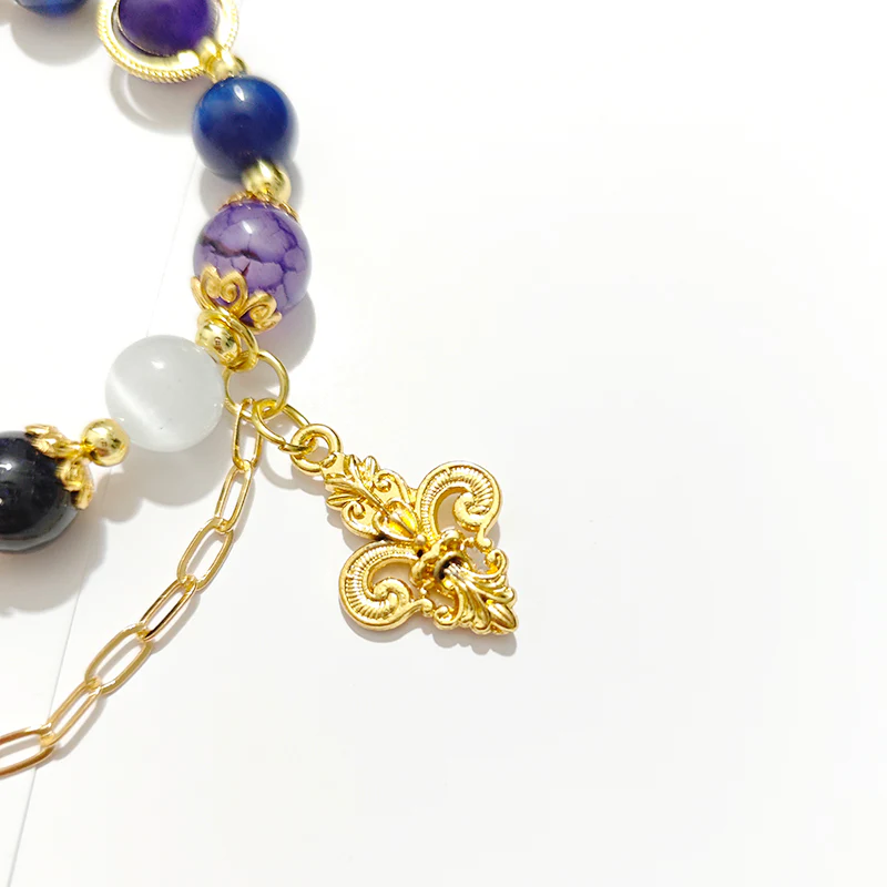 Smile House Fanmade Female Round Blue Purple Inspired Bracelet - Image 4