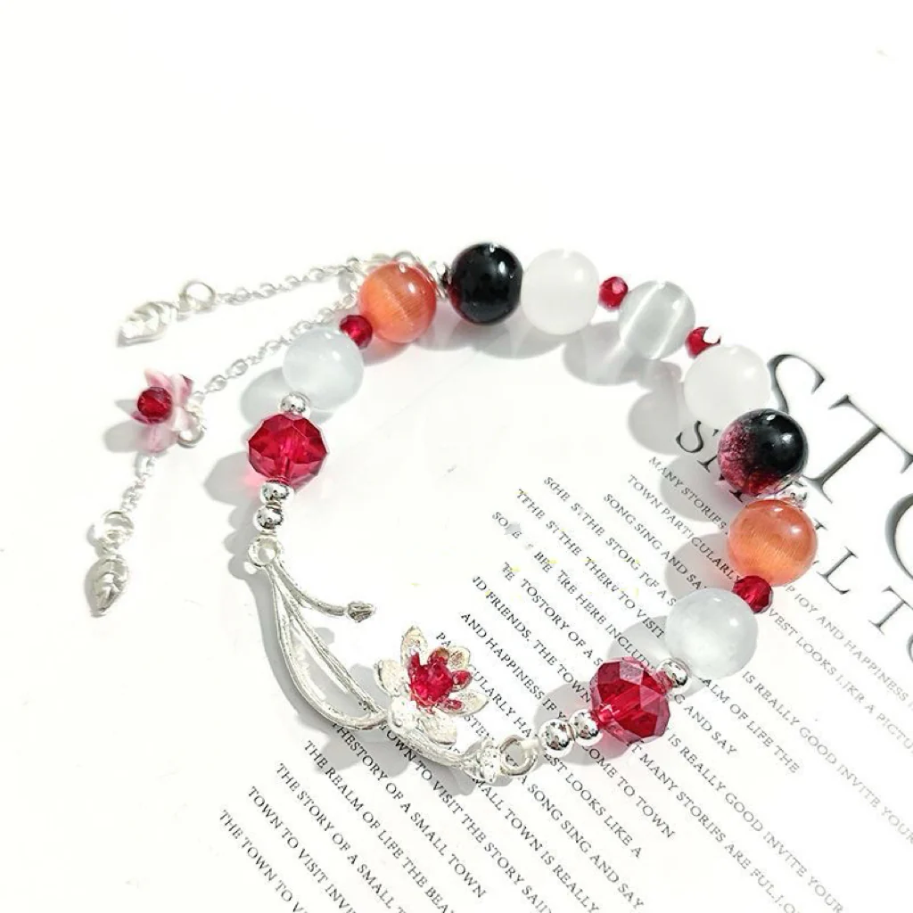 Smile House Fanmade Inspired Bracelet For Chun Black And Red Adjustable Hand Bracelet - Image 3