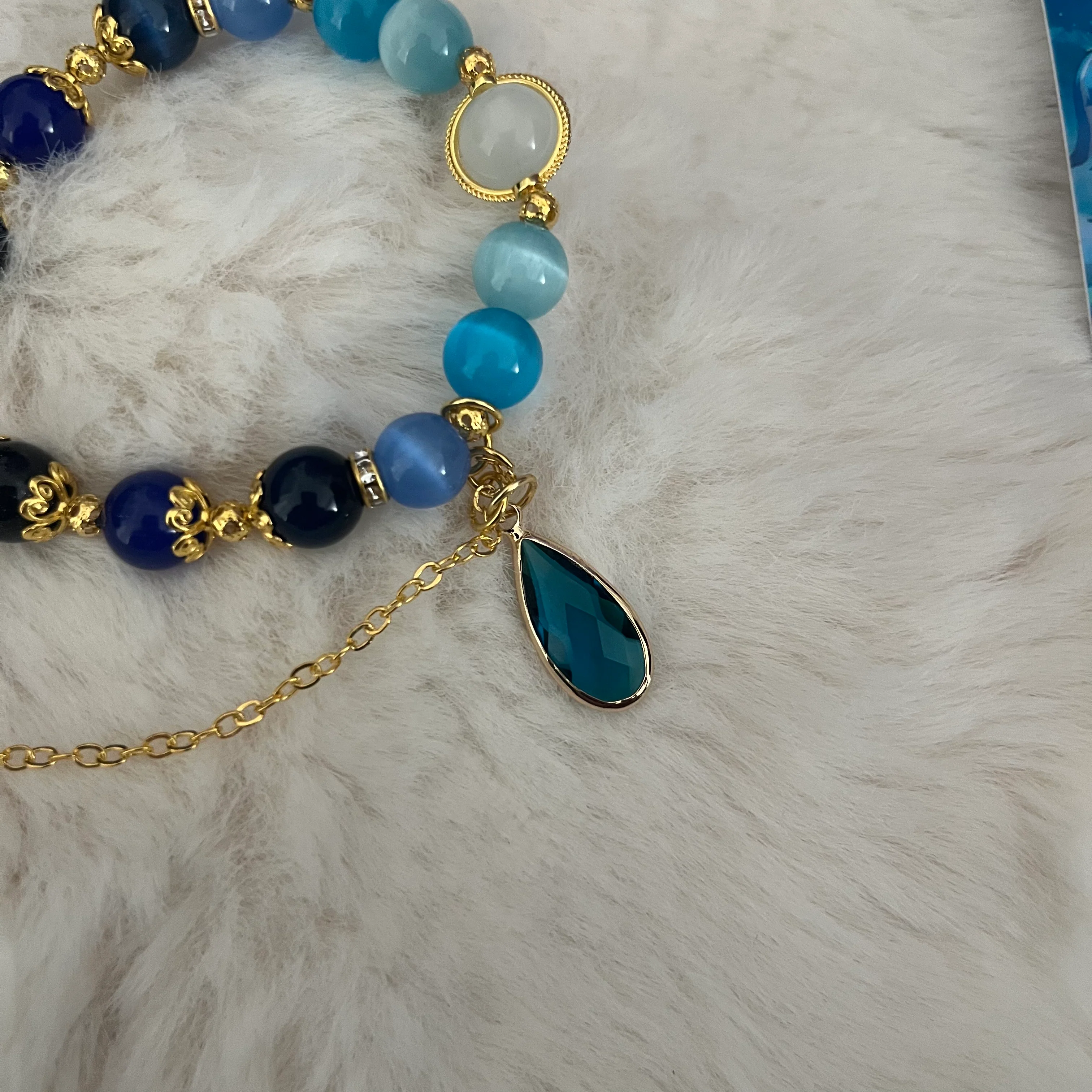 Smile House Fanmade Male Blue Round God Bracelet - Image 2
