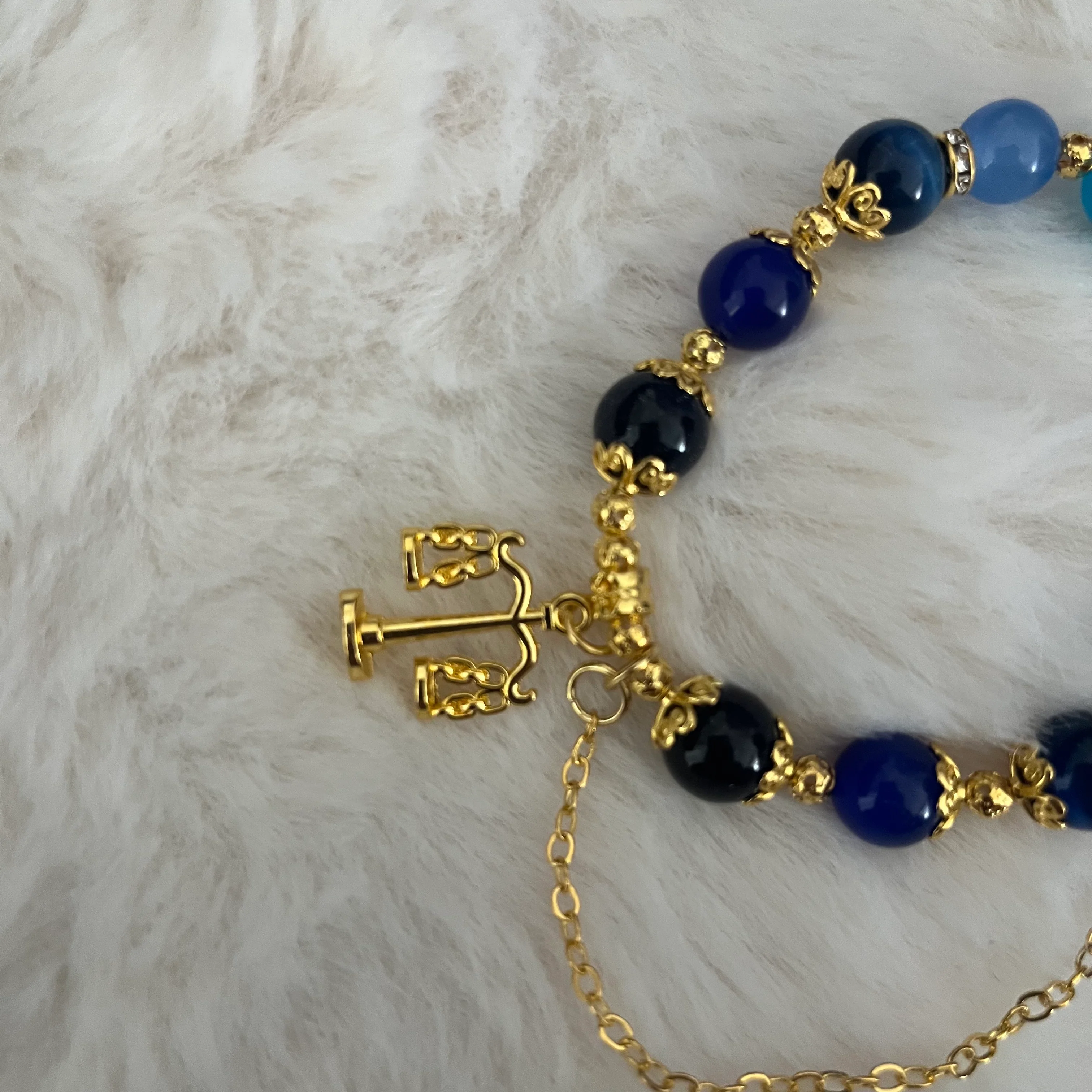 Smile House Fanmade Male Blue Round God Bracelet - Image 3