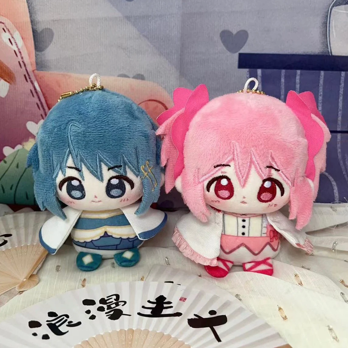 Smile House Fanmade Pink Black Yellow Blue Red Hair Cloak 12CM Plush Doll - Image 3