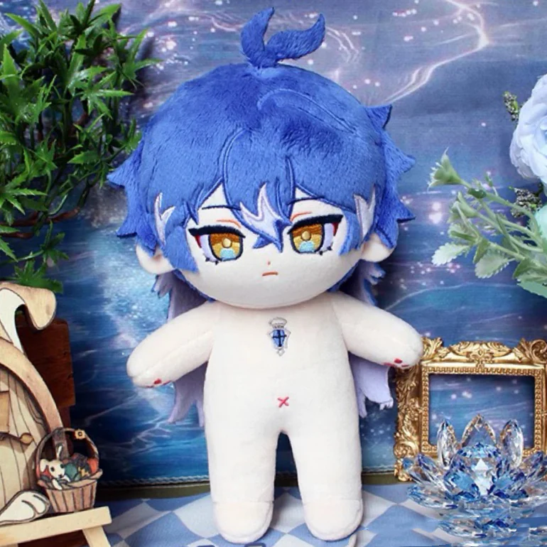 Smile House Fanmade Plushies Big Eyes Blue Hair Man Plush Doll 20CM - Image 2