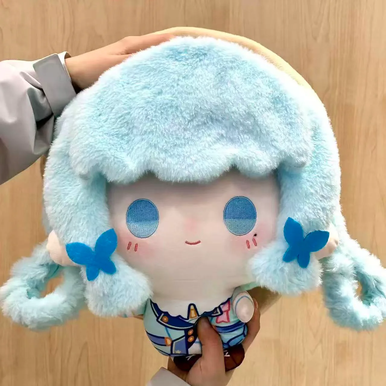 Smile House Fanmade Plushies Female Light Blue Big Head 30CM Plush Doll - Image 4