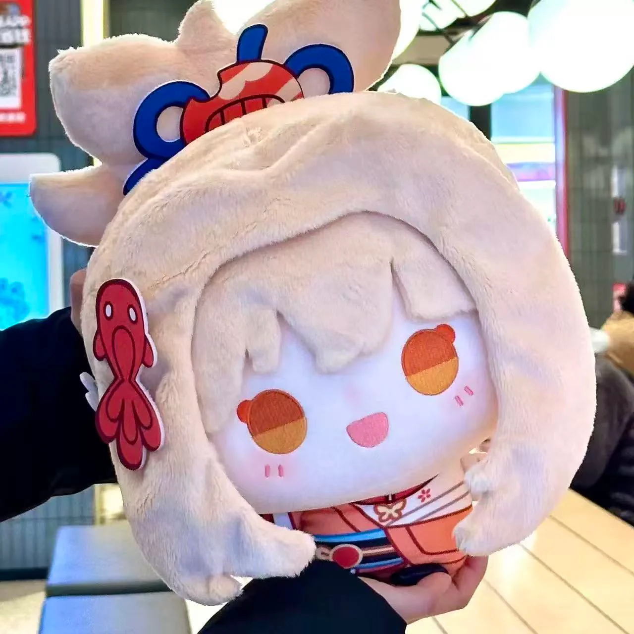 Smile House Fanmade Plushies Female Orange Big Head 30CM Plush Doll - Image 2
