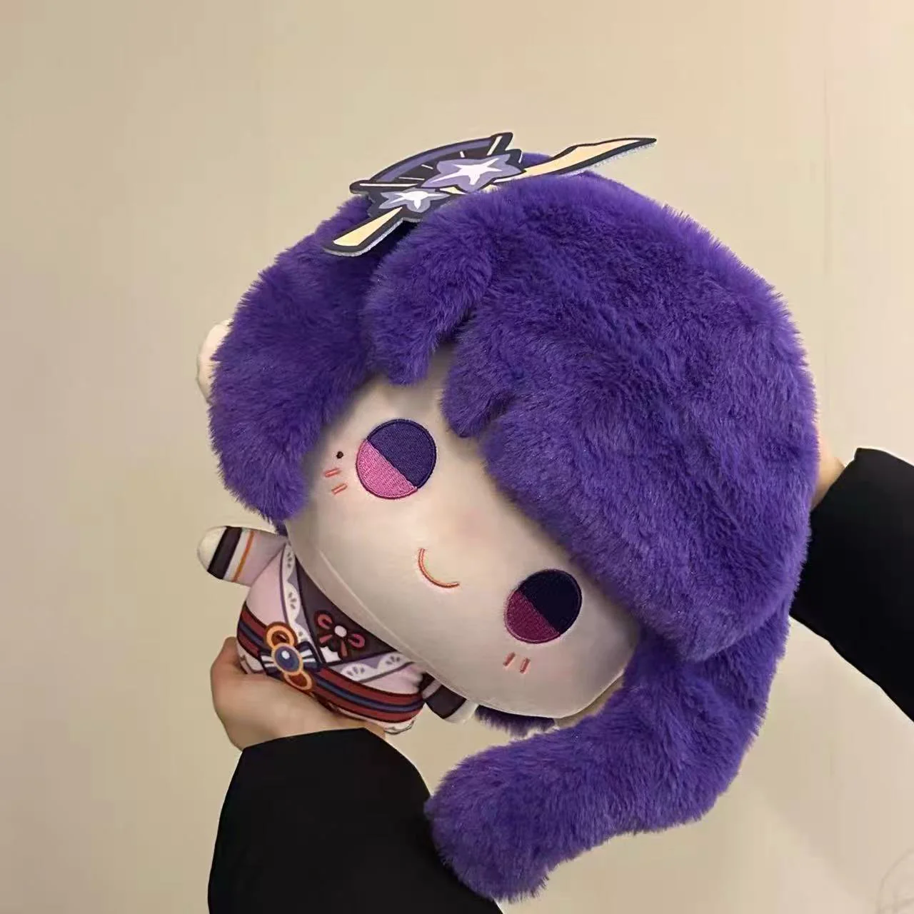 Smile House Fanmade Plushies Female Pruple Big Head 30CM Plush Doll - Image 3