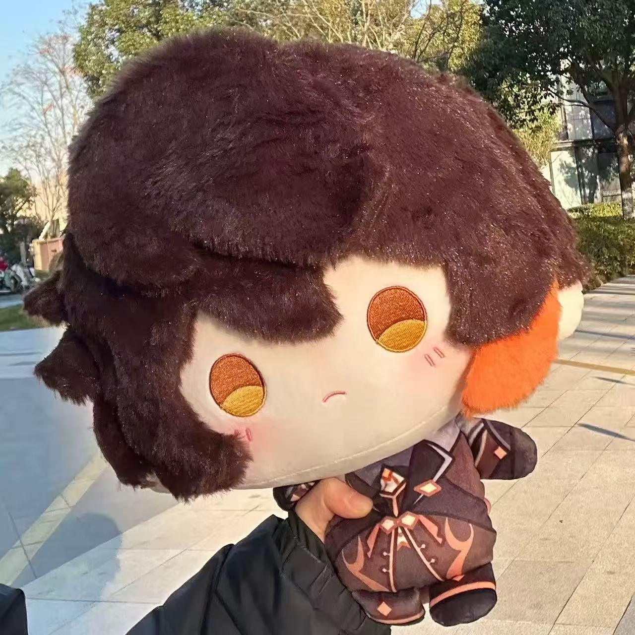 Smile House Fanmade Plushies Male Dark Brown Big Head 30CM Plush Doll - Image 2