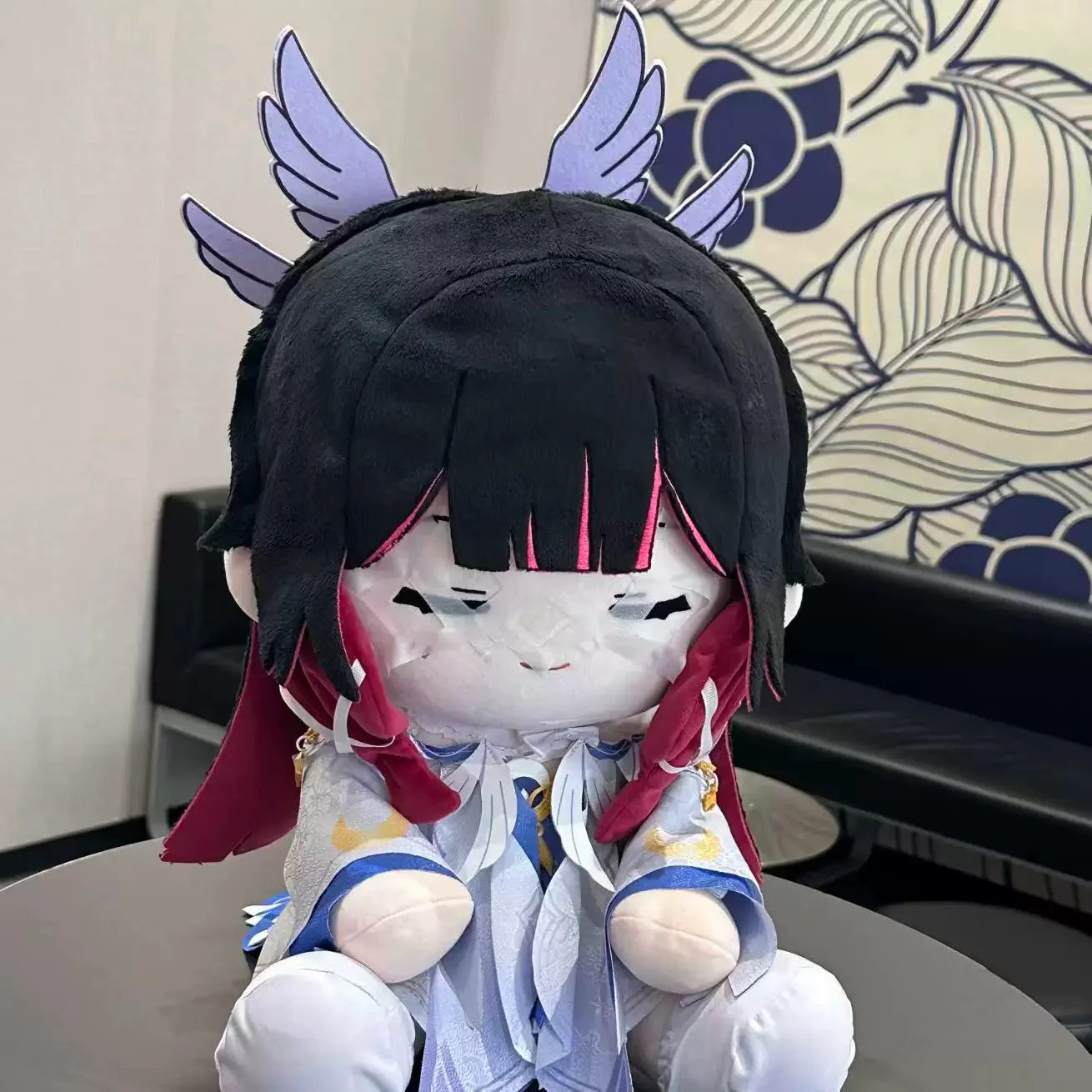 In Stock Smile House Fanmade Plushies Mask Girl Smile Style Sitting Plush Doll - Image 3