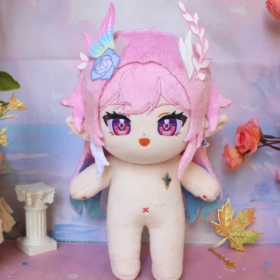 Smile House Fanmade Plushies Pink Hair Big Eyes Plush Doll 20CM - Image 2