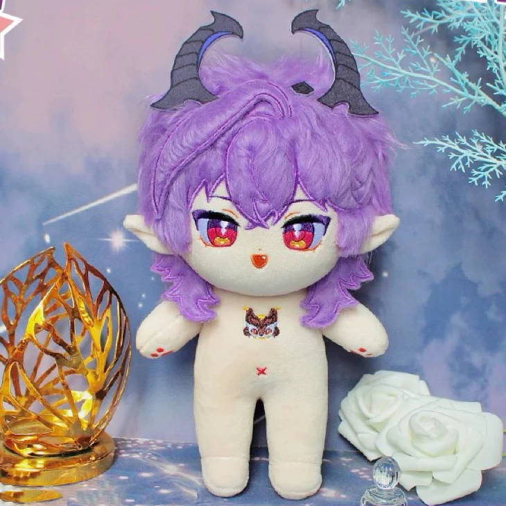 Smile House Fanmade Plushies Purple Hair With Horns Plush Doll 20CM - Image 2