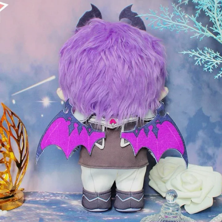 Smile House Fanmade Plushies Purple Hair With Horns Plush Doll 20CM - Image 3