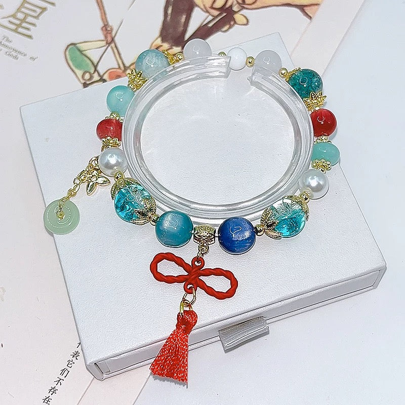 Smile House Fanmade Round Rope Green Double Bracelet - Image 2