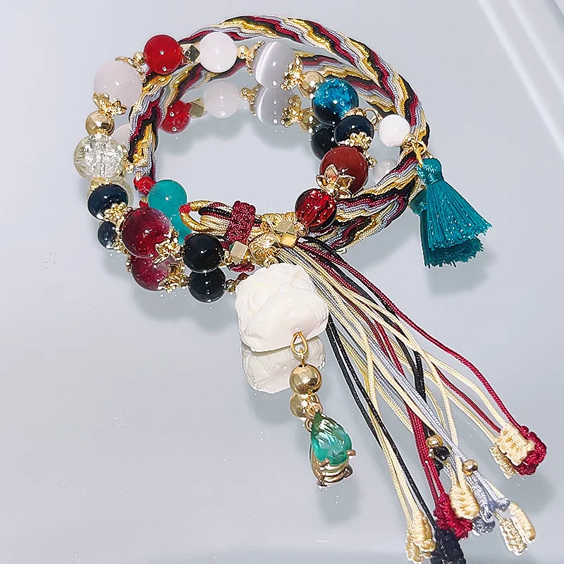 Smile House Fanmade Round Rope Wine Double Bracelet - Image 2