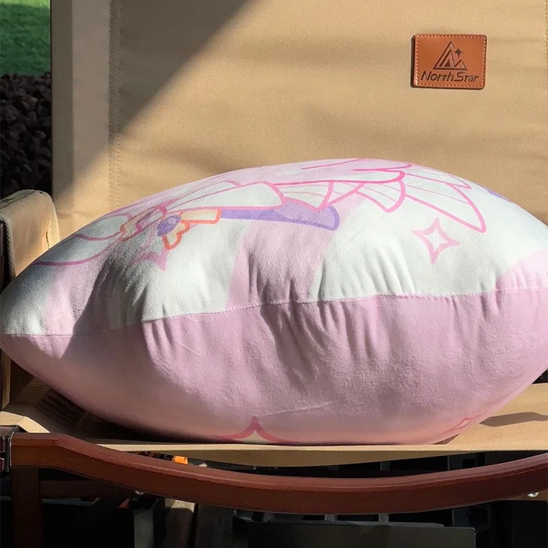 Smile House Game Fanart Double Side Pillow Pink Plush Doll 38CM - Image 3