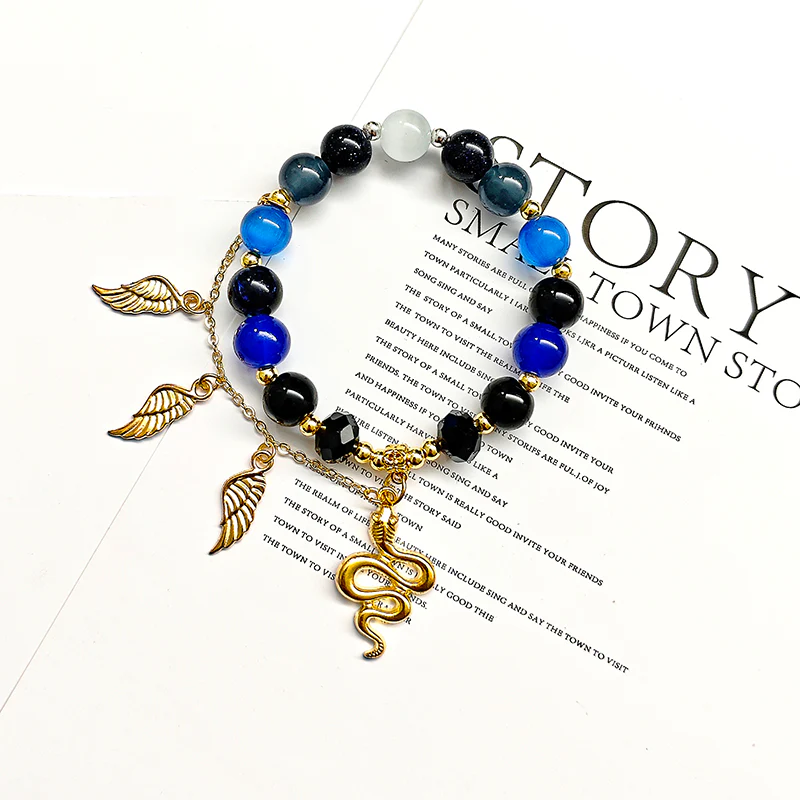 Smile House Game Fanmade Inspired Bracelet Blue And God Accessory - Image 4