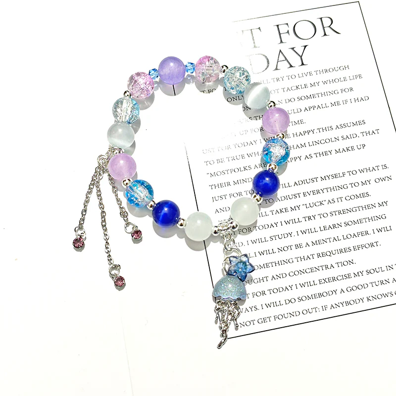 Smile House Hande Made Light Blue White Inspired Bracelet - Image 2