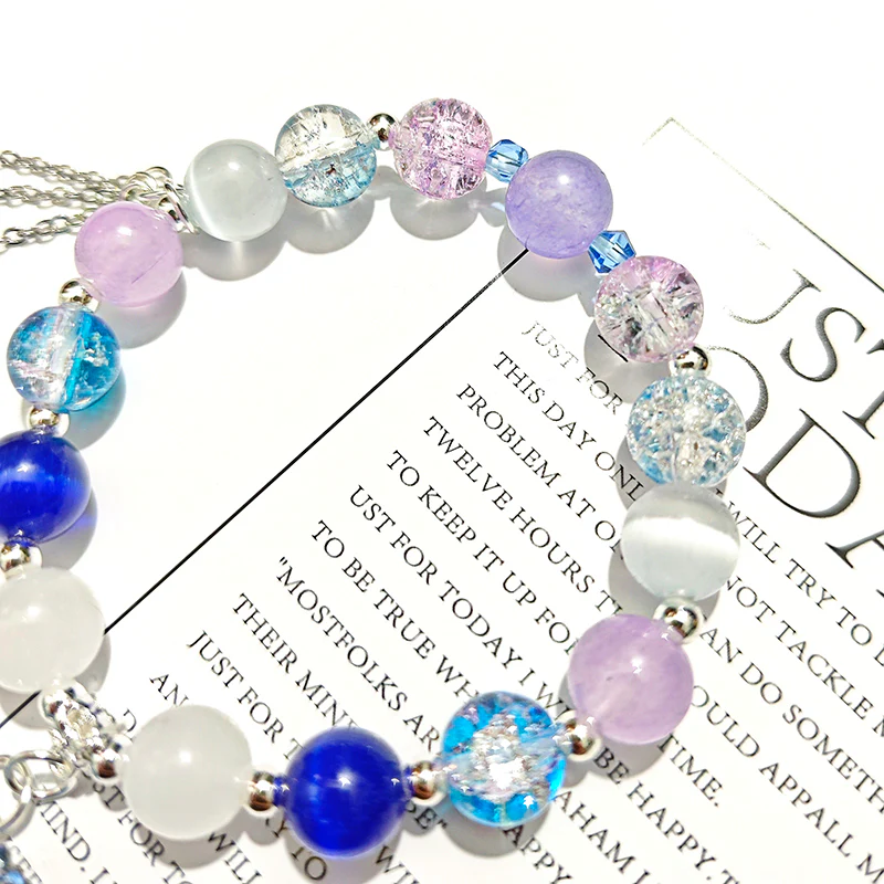 Smile House Hande Made Light Blue White Inspired Bracelet - Image 3