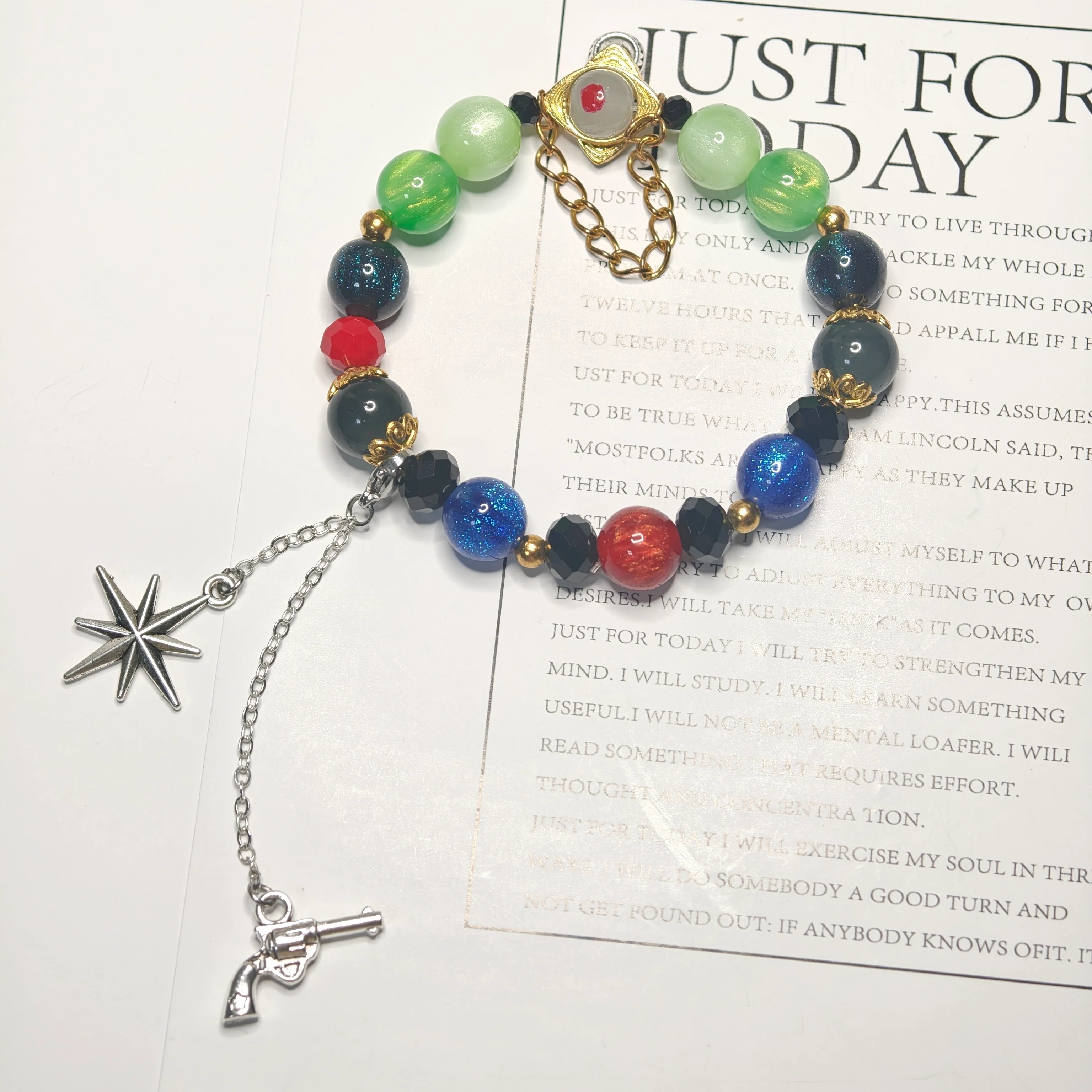 Smile House Handmade Fanmade Male Green Light Inspired Round Bracelet - Image 2