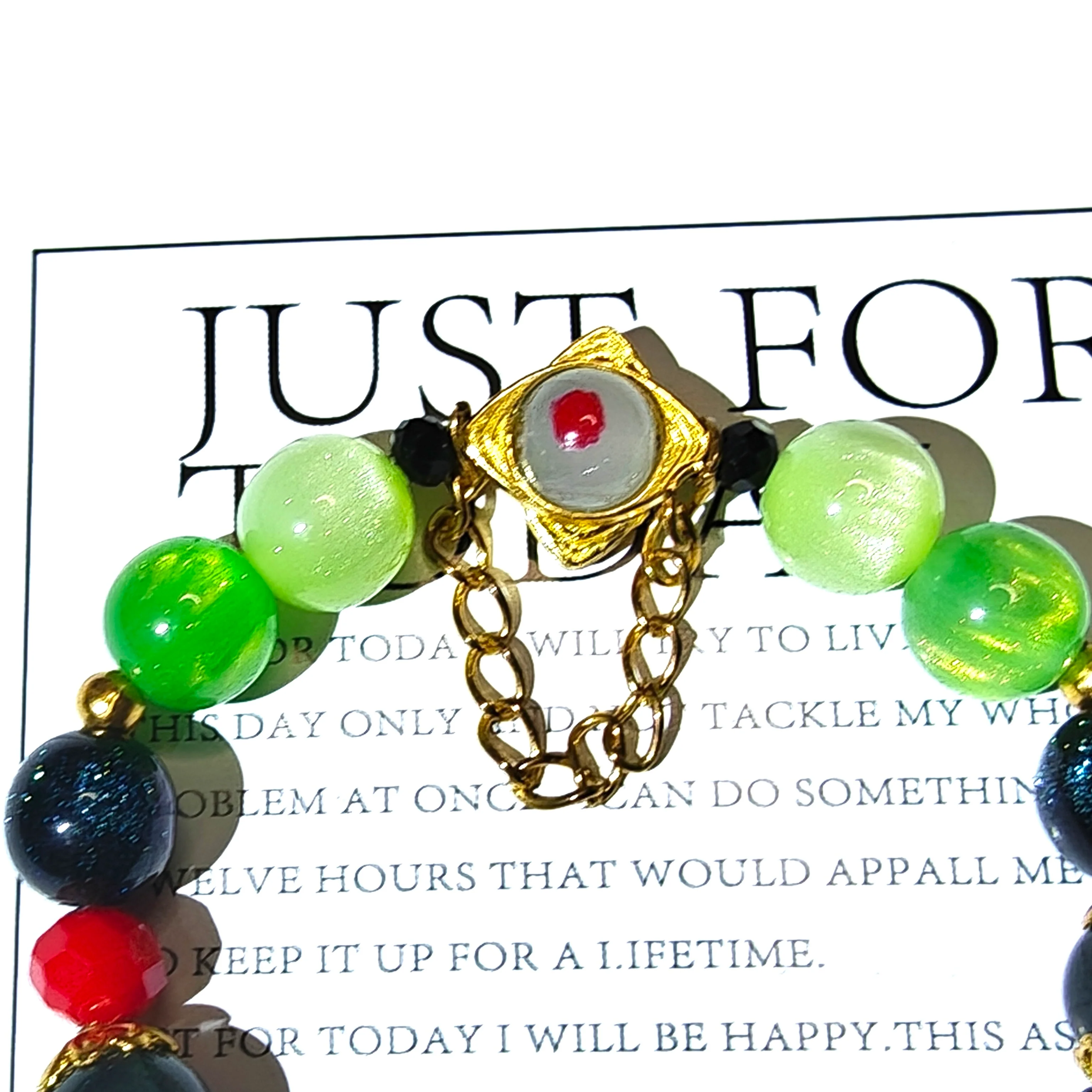 Smile House Handmade Fanmade Male Green Light Inspired Round Bracelet - Image 3