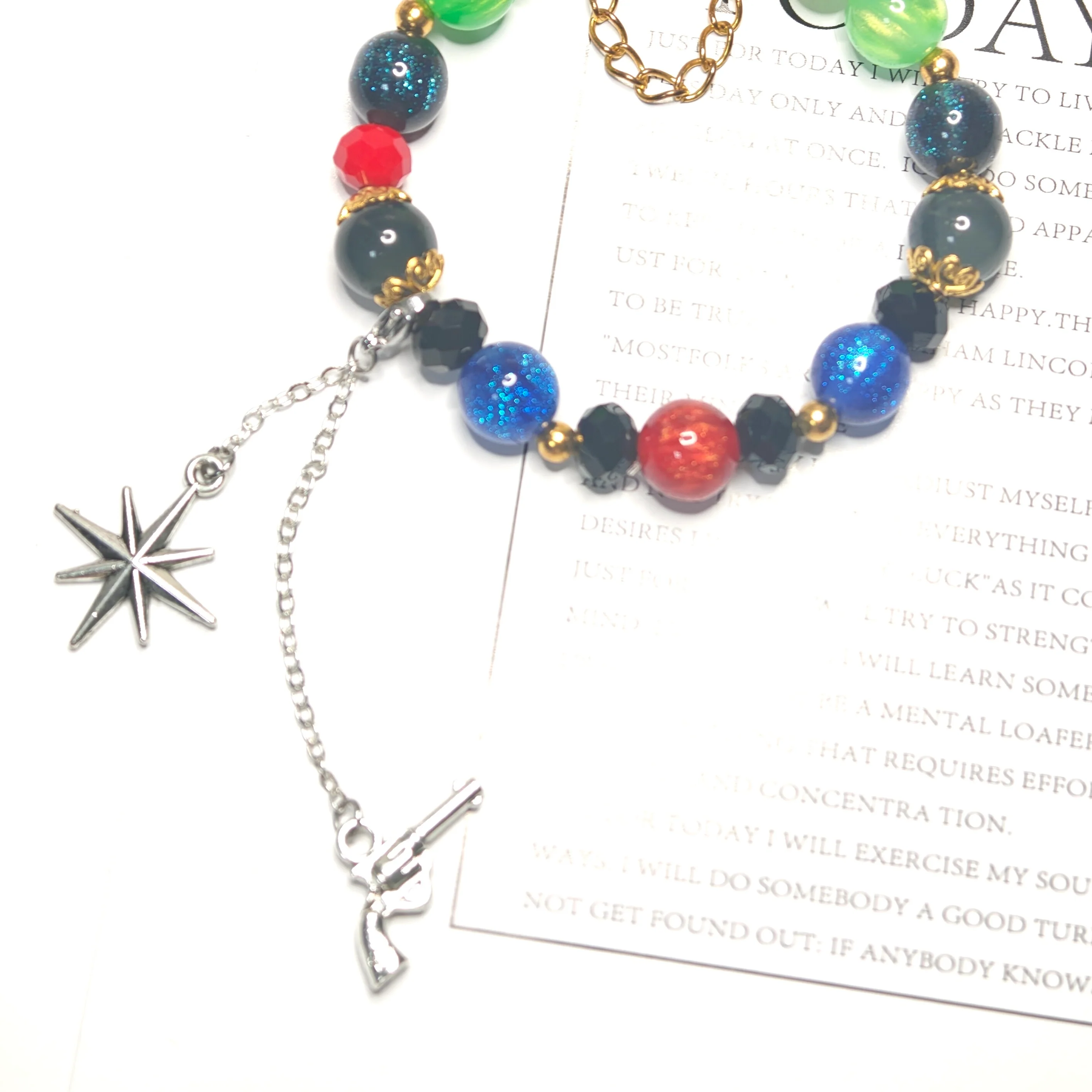 Smile House Handmade Fanmade Male Green Light Inspired Round Bracelet - Image 5