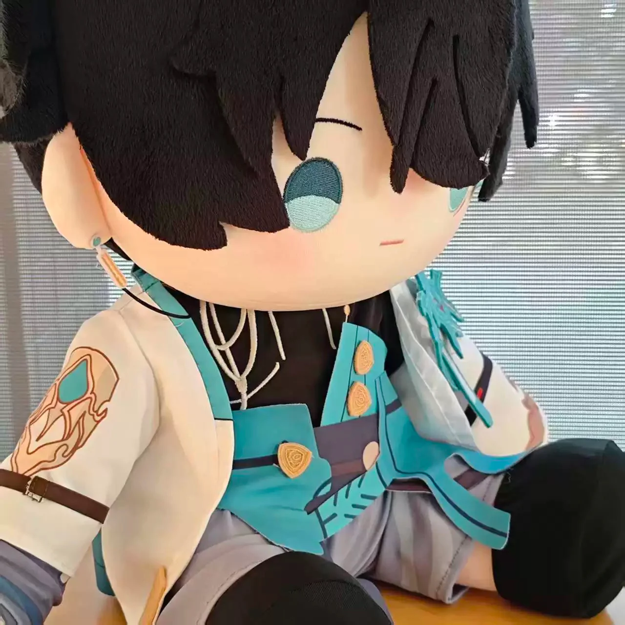 Smile House Plushies Staring Green Clothes Sitting 40CM Plush Doll - Image 3
