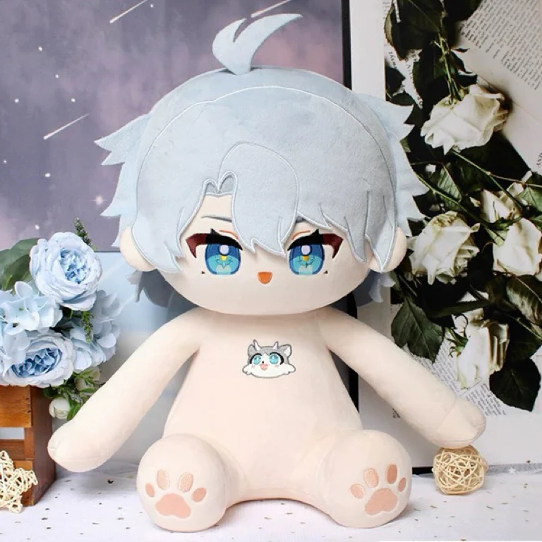 Smile House Man Doll Sliver Hair Big Eyes 40CM Plush Doll - Image 2