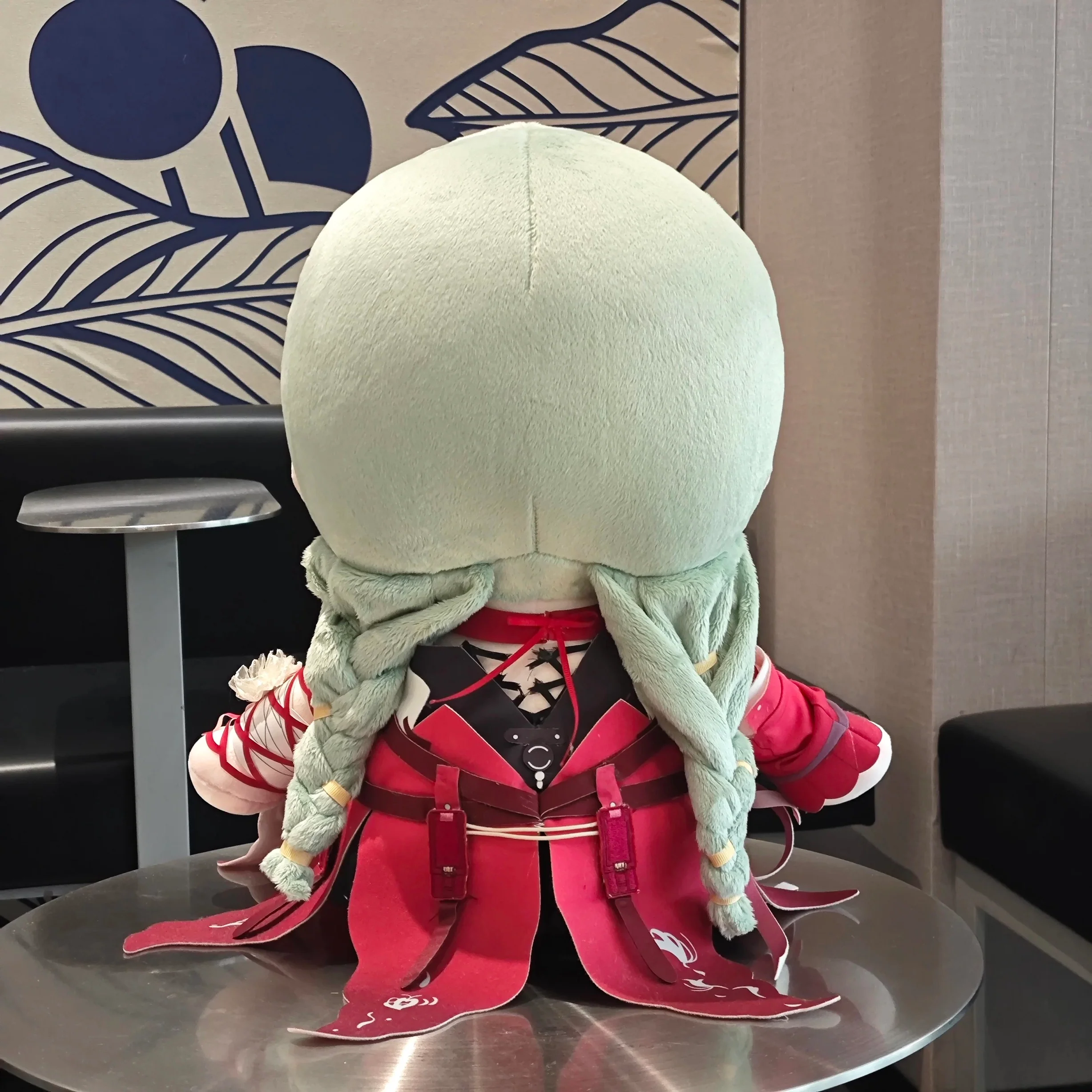 Smile House Plushies Staring Red Clothes 40CM Big Sitting Plush Doll - Image 3