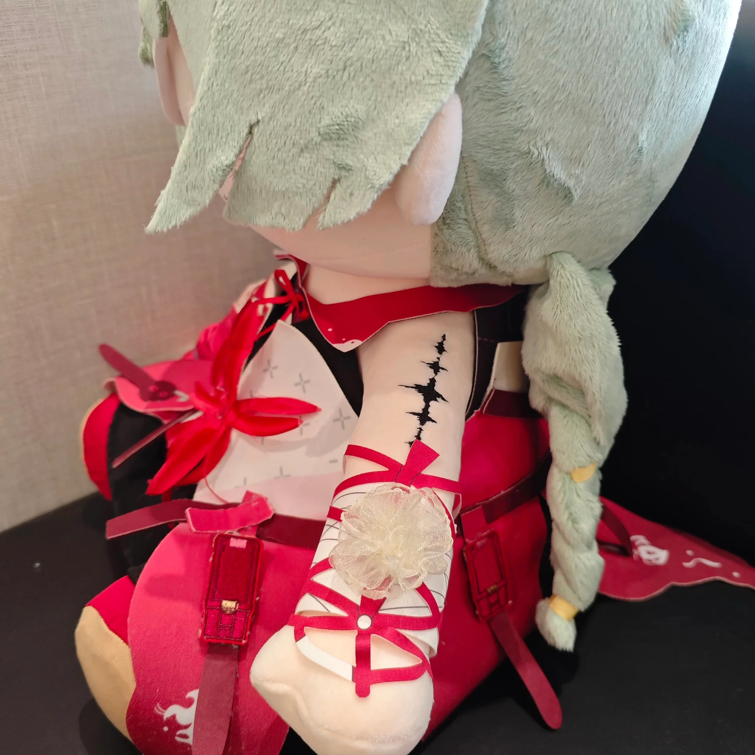 Smile House Plushies Staring Red Clothes 40CM Big Sitting Plush Doll - Image 7