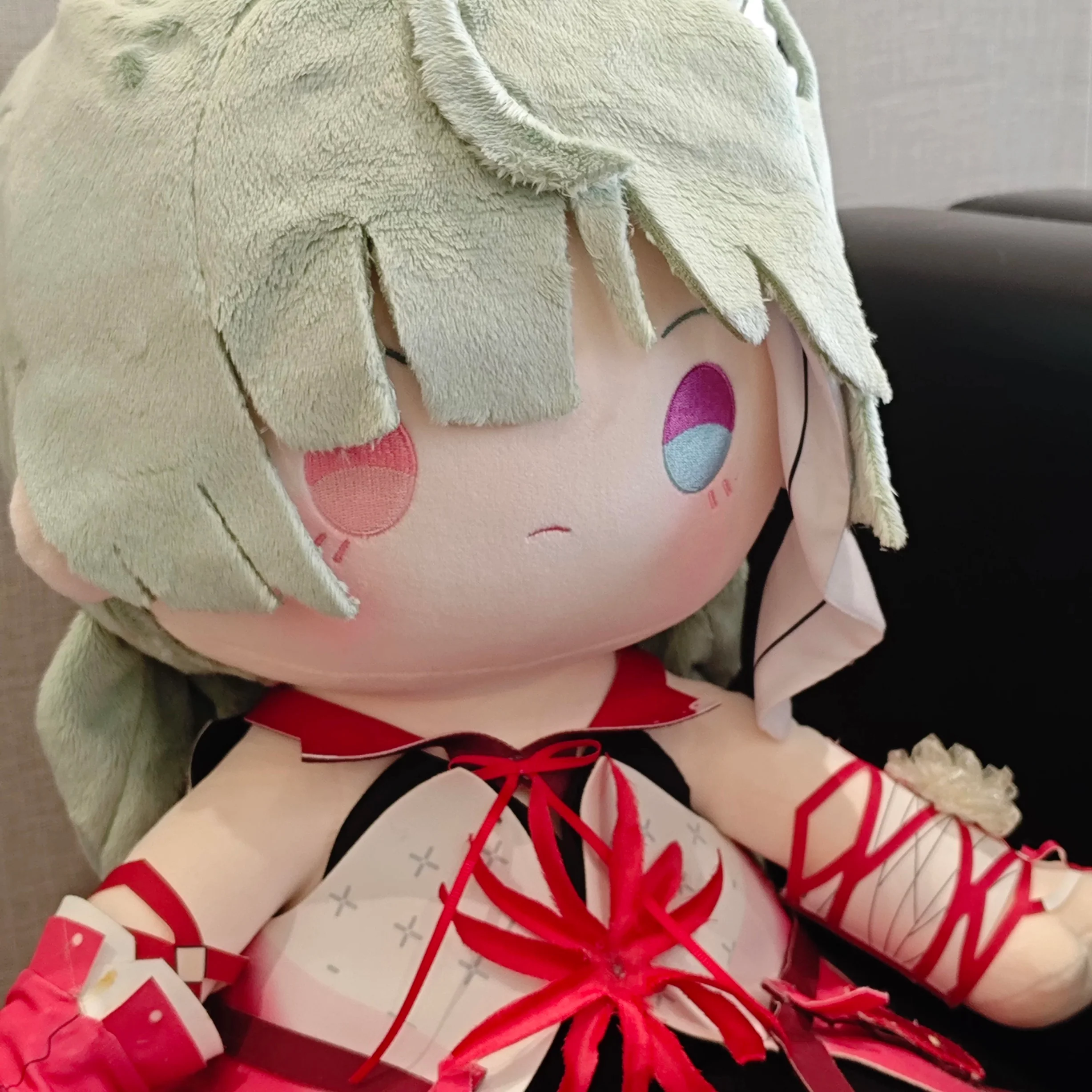 Smile House Plushies Staring Red Clothes 40CM Big Sitting Plush Doll - Image 8