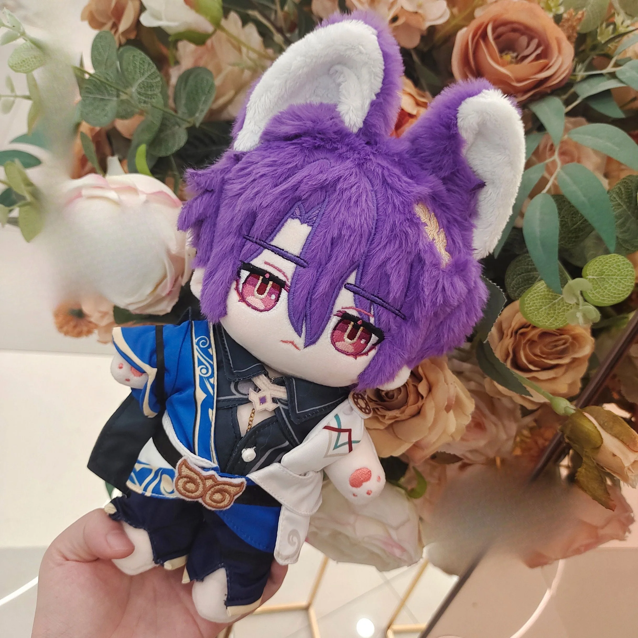 Smile HouseFanart Cat Ears Middle Size Plushies Plush Doll 20CM - Image 4